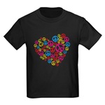 peace sign in heart t-shirt